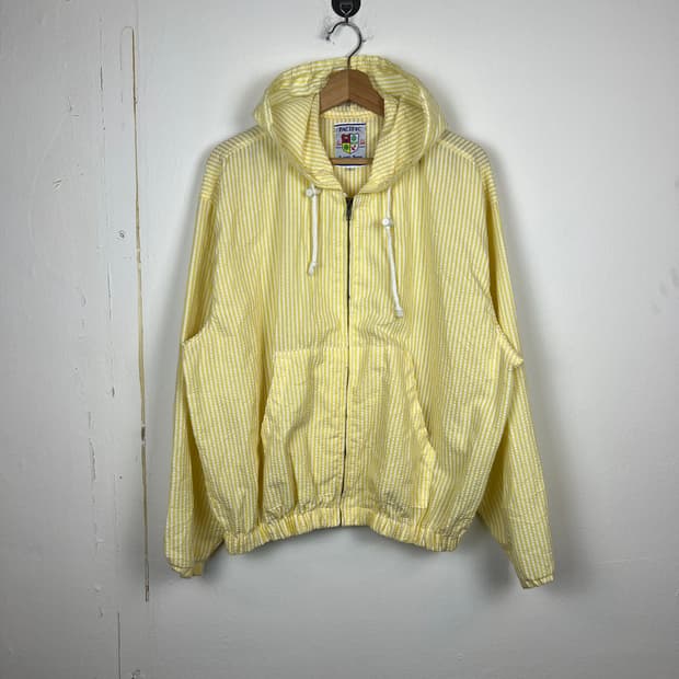 PACIFIC 여성 스트라이프 후드 점퍼 L