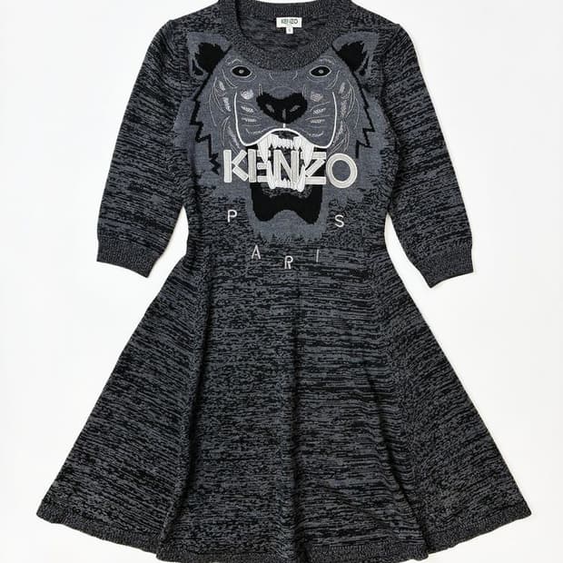 겐조 KENZO 15FW 타이거 자수 로고 원피스 PN4580