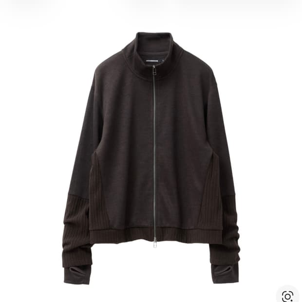 해칭룸 더블 슬리브 가디건 다크브라운