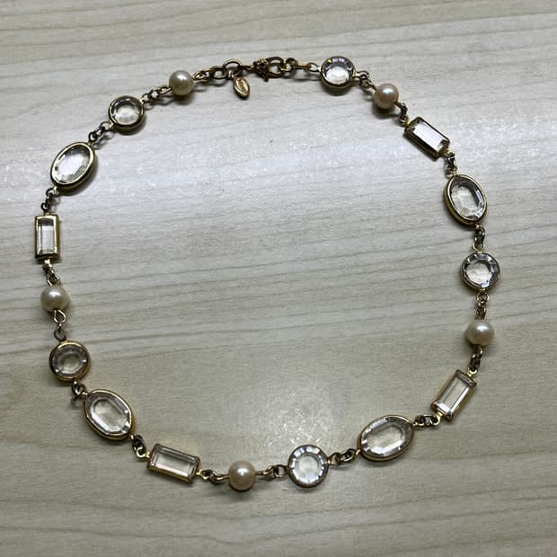 [RARE] MONET 모넷 빈티지 크리스탈 초커