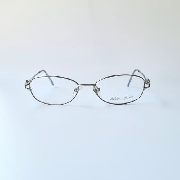 데드스탁 빈티지 실버 오발 안경테  609