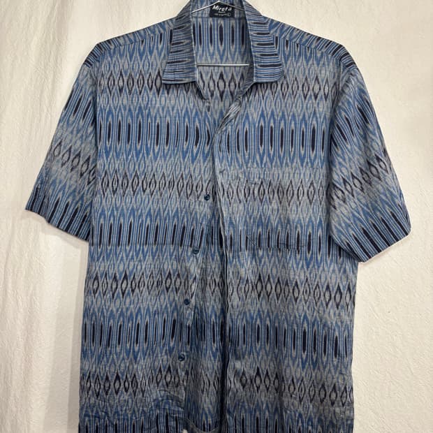  JP MIROTA BATIK 빈티지 패턴 반팔 셔츠 