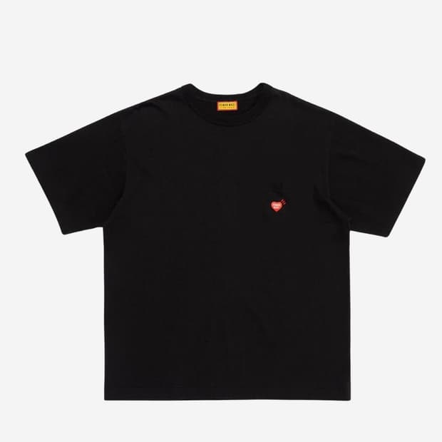 휴먼 메이드 하트 로고 티셔츠 블랙 XXL