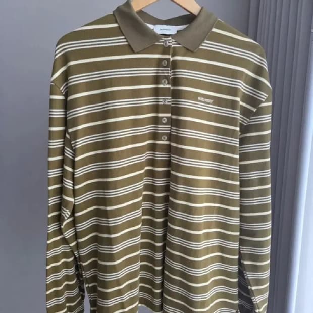 블레스드17 blessed17 스트라이프 긴팔 폴로 셔츠
