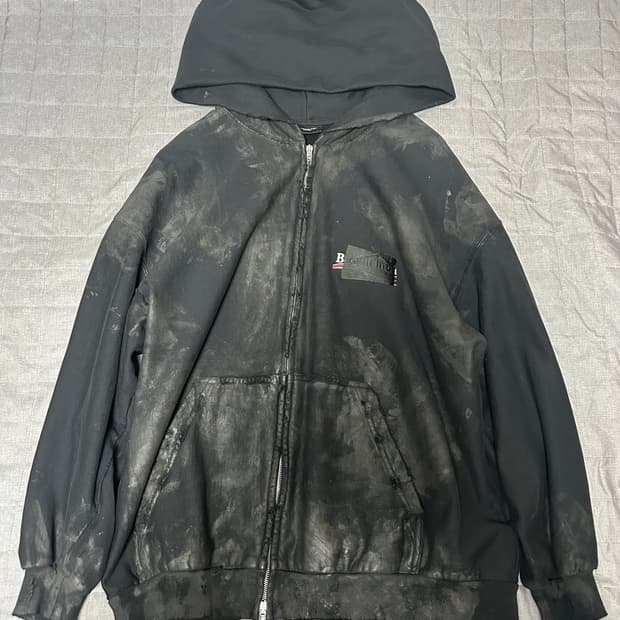 [S] 발렌시아가 더티 개퍼 후드집업 티셔츠