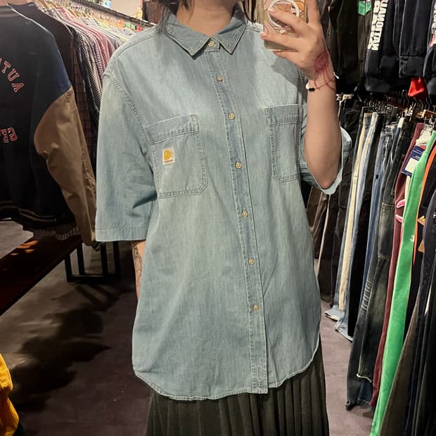 [IM] Carhartt 칼하트 데님 셔츠 연청