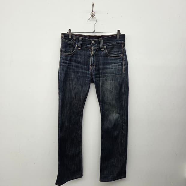 리바이스523 빈티지 워싱 데님 청바지 허리33in