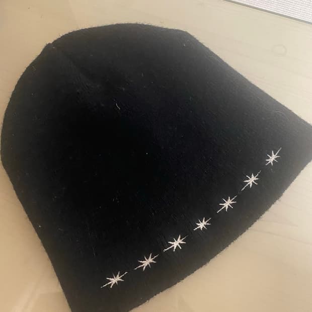 키드밀리 베이지 비니 블랙