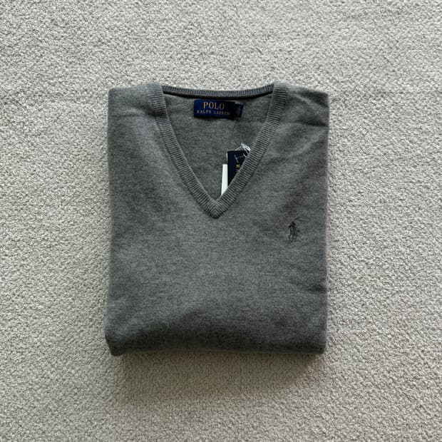 (새상품/정품) 폴로랄프로렌 메리노울 브이넥니트(남성S)