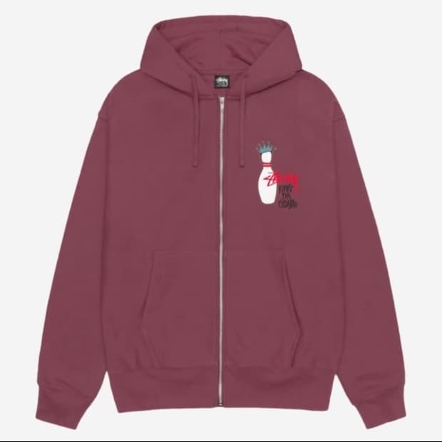 스투시 킹핀 후드집업 옥스블러드 (버건디)