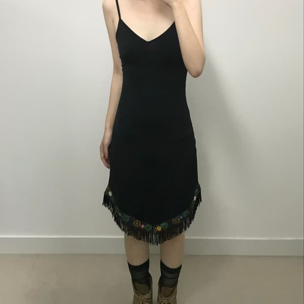 빈티지 보헤미안 프린징 원피스