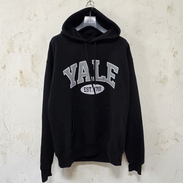 예일 YALE 블랙 후드티 L