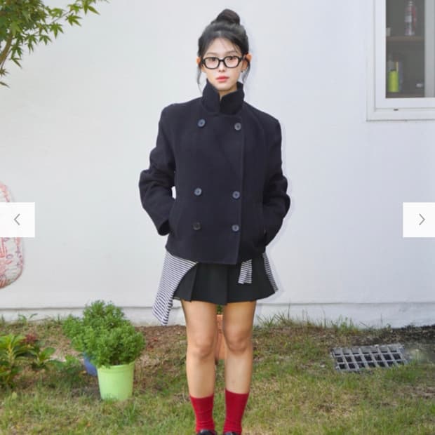 유니클로 더블페이스 쇼트코트