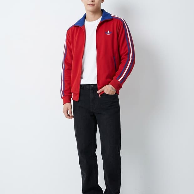 아디다스 오리지널스 파이어버드 트랙탑 져지 레드