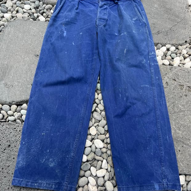HARD FADED VINTAGE WASHING WIDE 프렌치워크팬츠