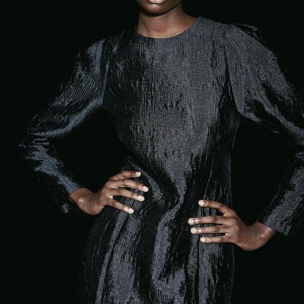 H&M 자카드 미니 드레스 원피스