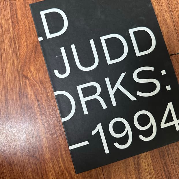 Donald Judd 아트북