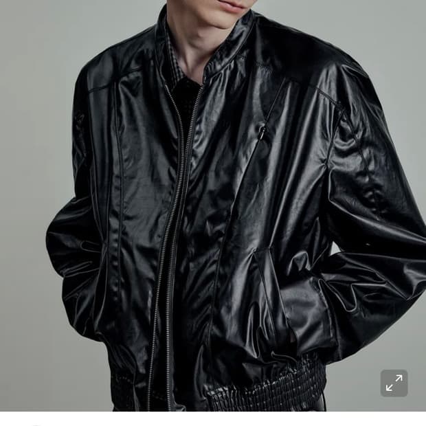 삽니다) 엘무드 글레이즈드 바이커 자켓 