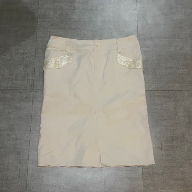 일본빈티지 Mlle 핀터깔y2k 보헤미안 뱀가죽포켓 미디스커트