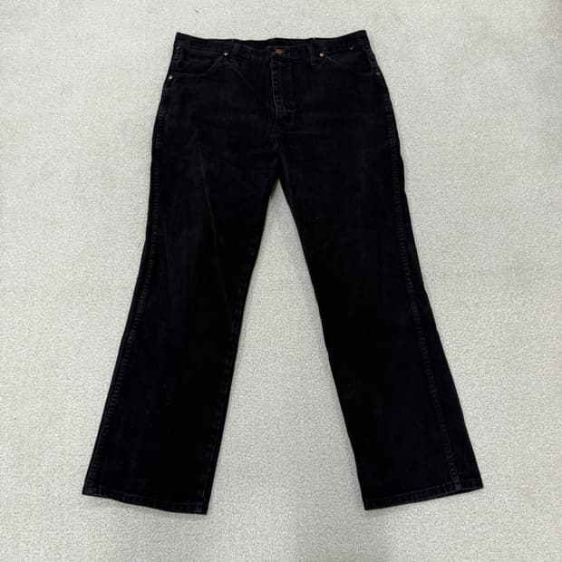 [38] 랭글러 블랙 와이드 데님팬츠 1231T1