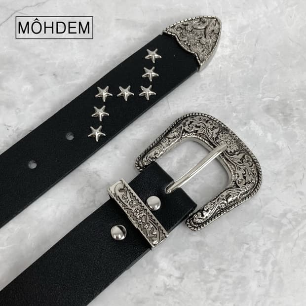 [Unisex] 웨스턴 스타 스터드 벨트