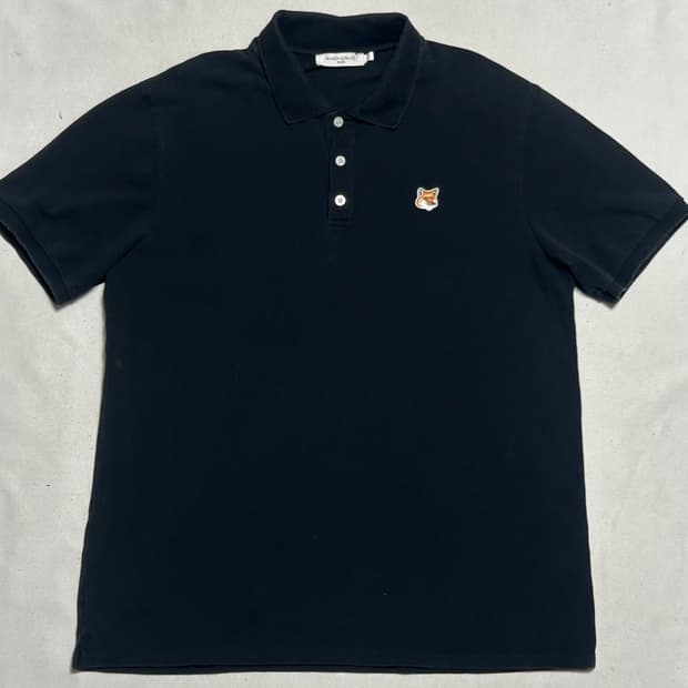 🫶🏻 메종키츠네 Black 카라 반팔티 🫶🏻