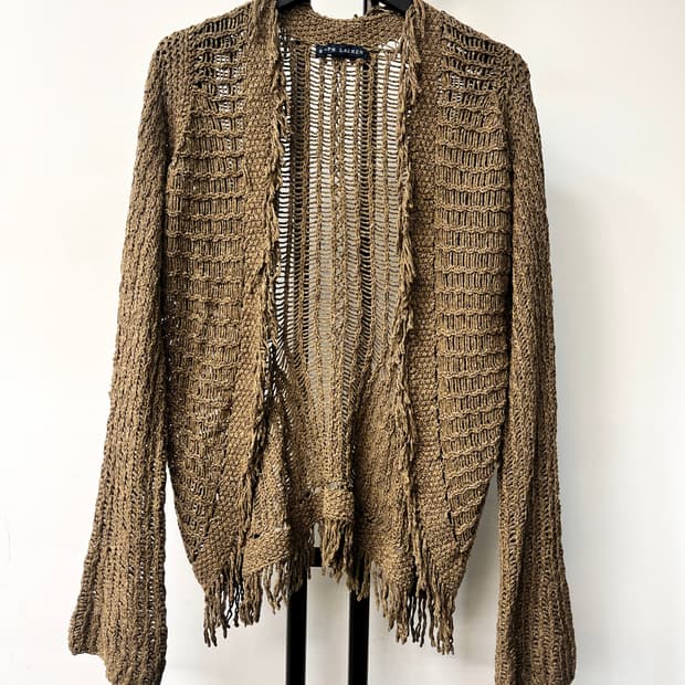 폴로 랄프 로렌 그런지 실크 가디건