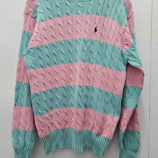 폴로 랄프로렌 니트 민트/핑크 (95)