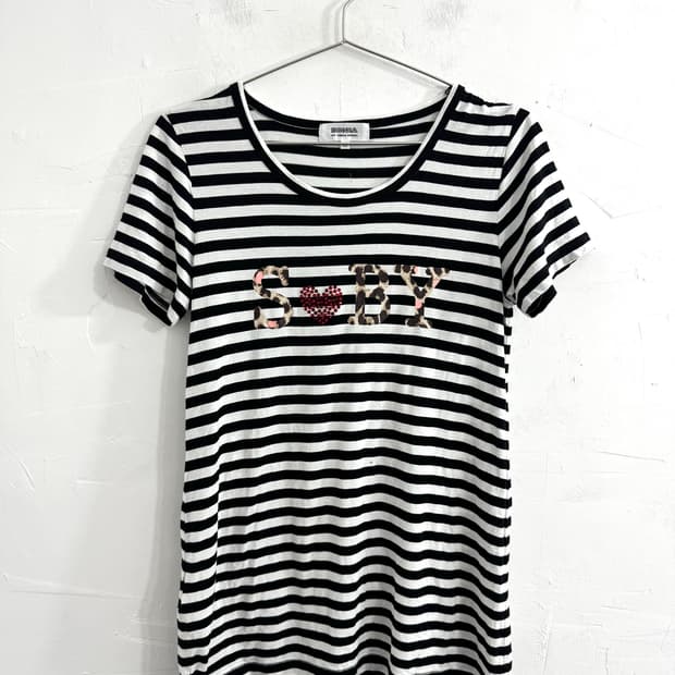 Sonia rykiel stripe printing top