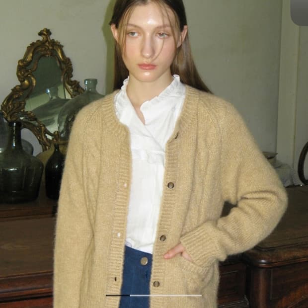 [무료배송] 시눈 SINOON HAIRY CABLE CARDIGAN