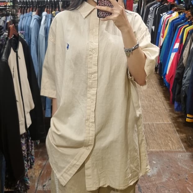 [Hi] 폴로 반팔 셔츠 베이지