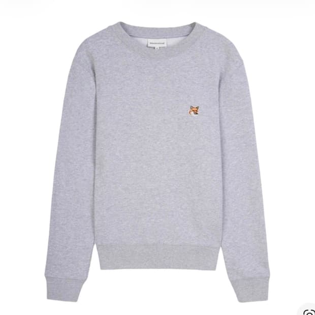 (새상품) 메종키츠네 폭스 헤드 맨투맨 그레이