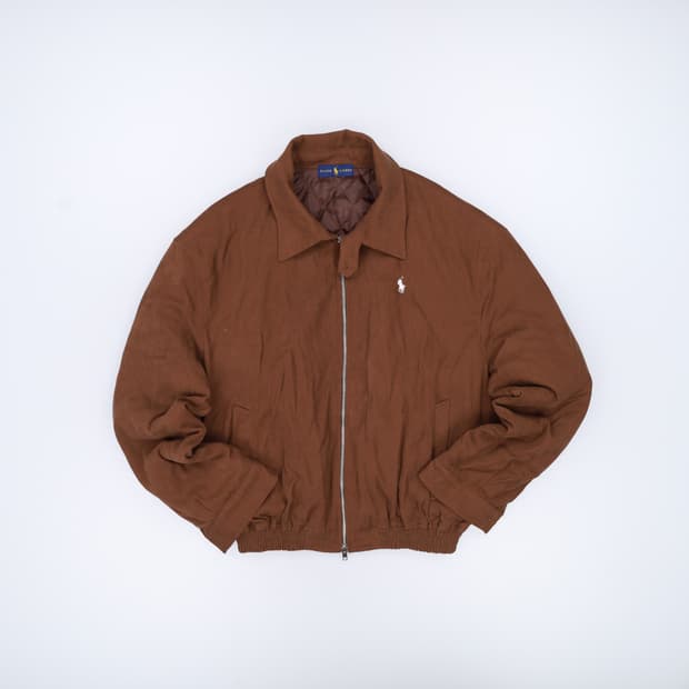 실측확인 폴로 누빔안감 스웨이드 자켓 0402H1