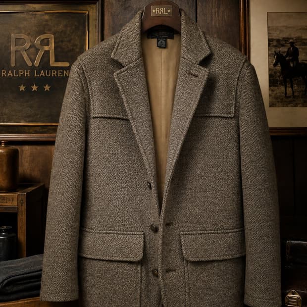 [S] RRL 헤링본 100% 울 스포츠 코트 자켓
