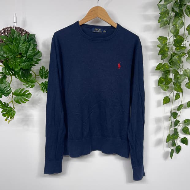 [폴로] 랄프로렌 네이비 긴팔 니트 (L)