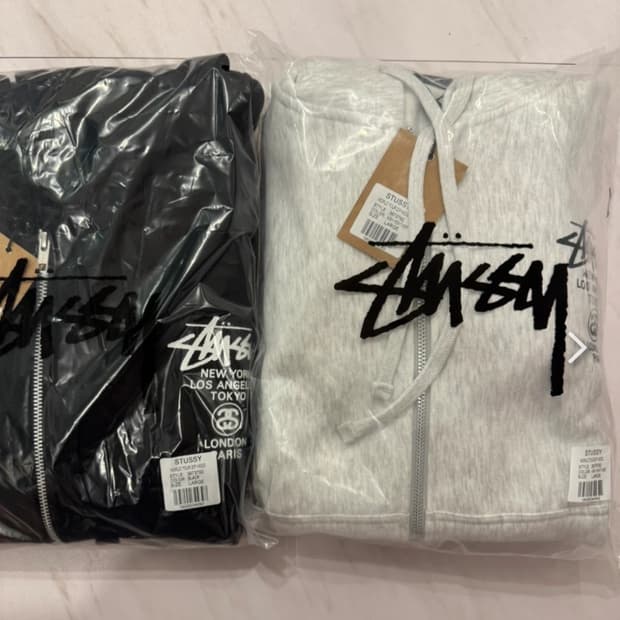 🔥[모든사이즈]🔥STUUSY 스투시 월드투어 후드집업 남녀공용 애쉬