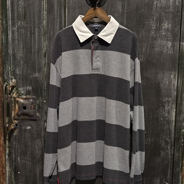 00s GANT Striped Rugby Shirt