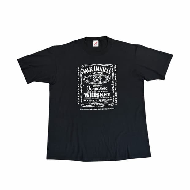 빈티지 80s Jack Daniels 잭 다니엘 티셔츠