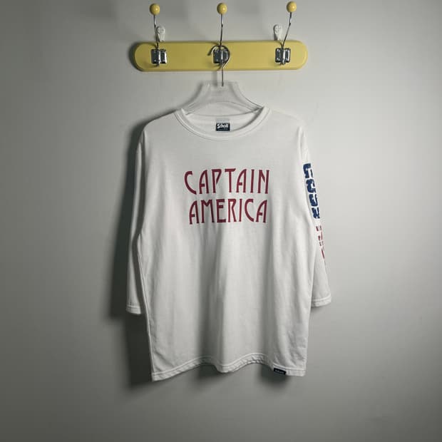 Schott 쇼트 화이트 7부 롱슬리브 M