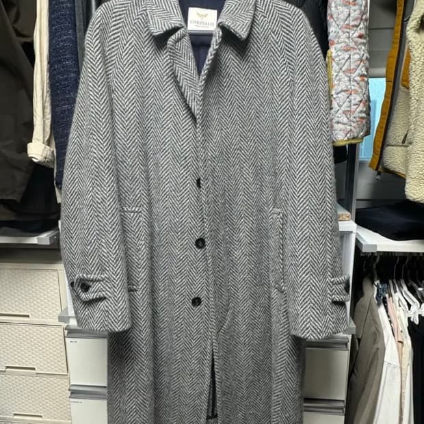 크리설리스 헤링본 코트 44 바버샵 제품