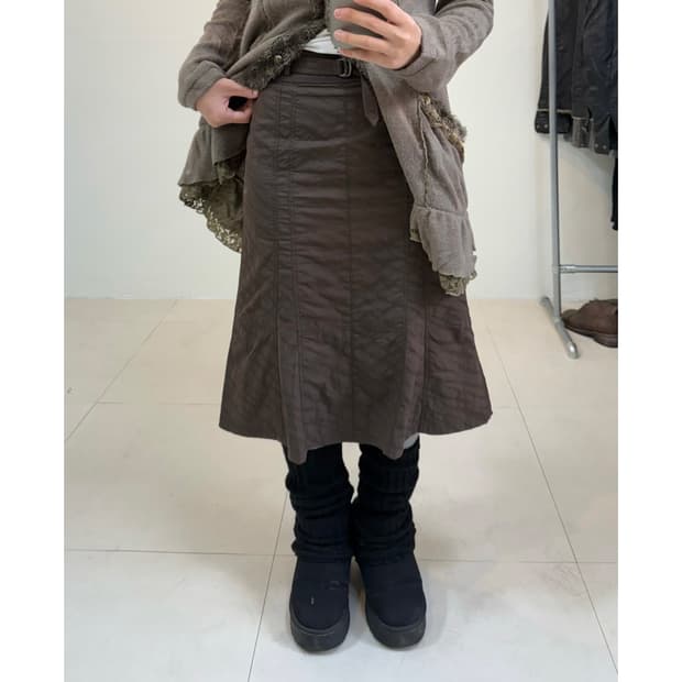 빈티지 미디 스커트