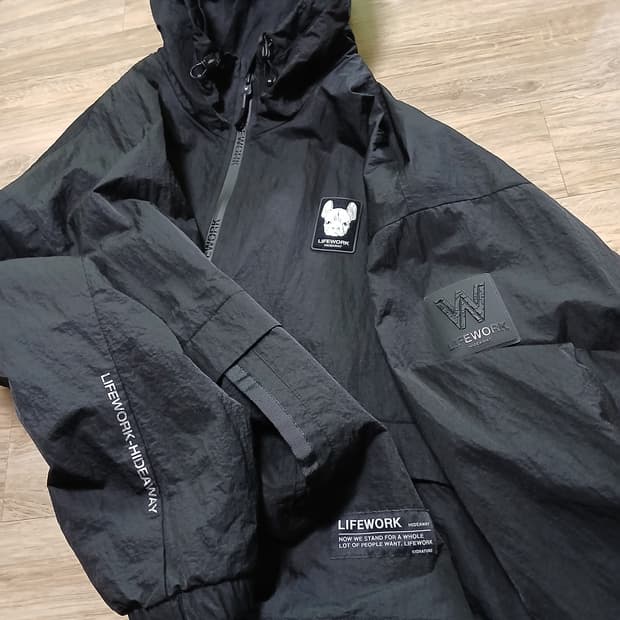 LIFEWORK 불독 라이프워크 바스락 바람막이 윈드브레이커 자켓