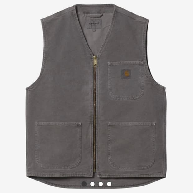 칼하트wip arbor vest black faded