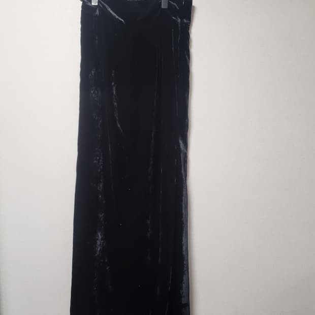 [L] 자라 벨벳 블랙 롱 스커트