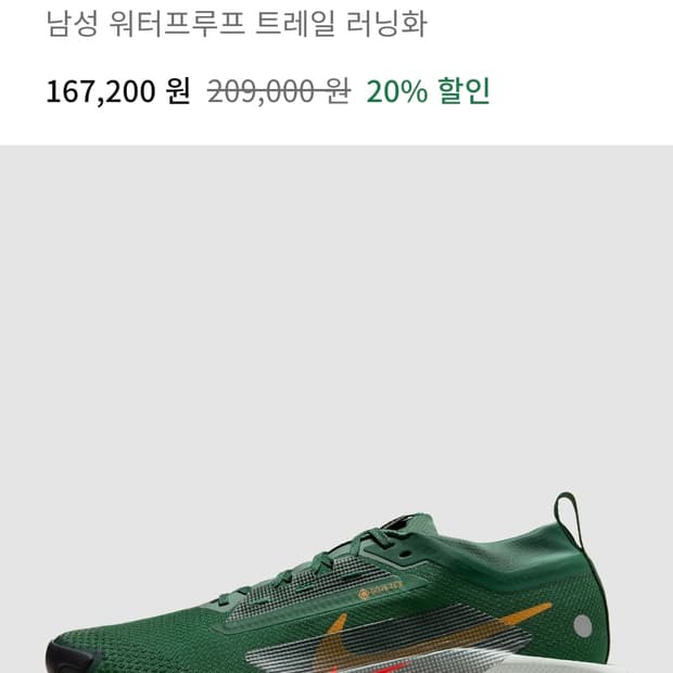 나이키 페가수스 트레일 5 고어텍스 265사이즈