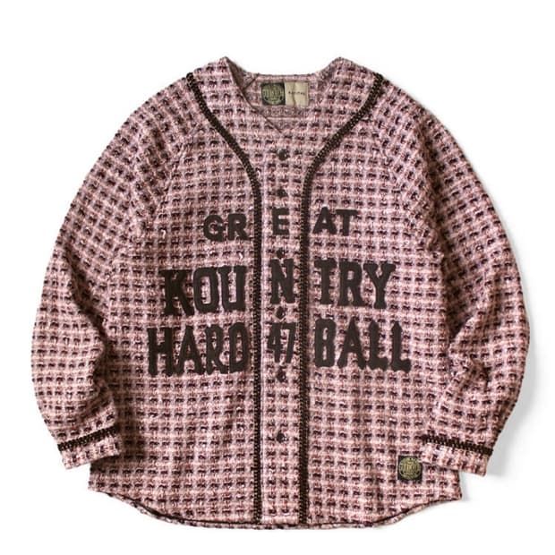 캐피탈 베이스볼 트위드 자켓 핑크