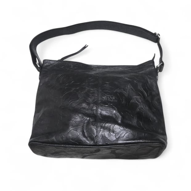 이비자 소가죽 로즈 엠보 숄더백 y2k