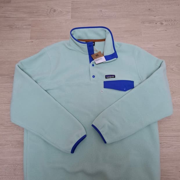 XL 파타고니아 신칠라 플리스 풀오버 린스드 그린 민트