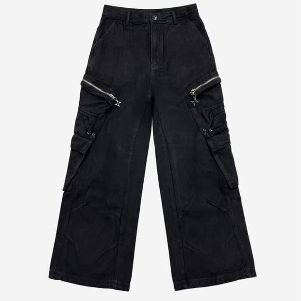 Blr Multi Pocket Wide Cargo Pants