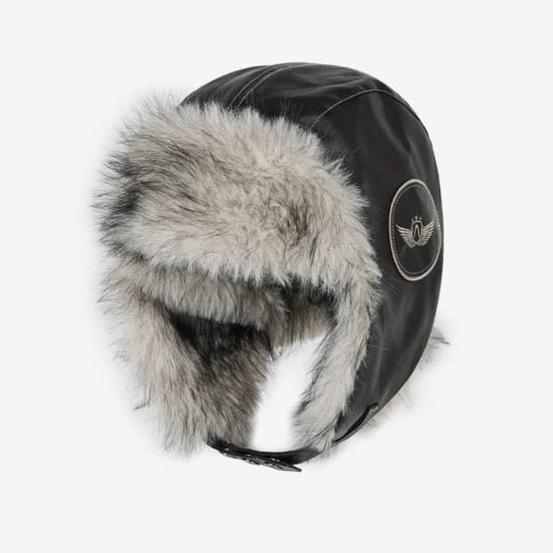 아캄 바이커 레더 이어플랩 트루퍼 햇